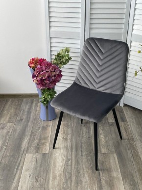 Стул DUKE BLUVEL-14 GREY, велюр / черный каркас М-City в Красноуральске - krasnouralsk.mebel24.online | фото 5