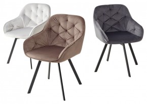 Стул GALE 360 град. поворот. BLUVEL-03 LIGHT GREY, велюр/ черный каркас, М-City в Красноуральске - krasnouralsk.mebel24.online | фото 2