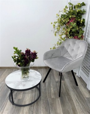 Стул GALE 360 град. поворот. BLUVEL-03 LIGHT GREY, велюр/ черный каркас, М-City в Красноуральске - krasnouralsk.mebel24.online | фото 6