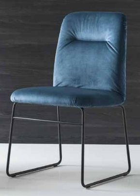 Стул GRETA CB/1904 MET.P15 MATT BLACK/ VENICE S0J OCEAN BLUE в Красноуральске - krasnouralsk.mebel24.online | фото