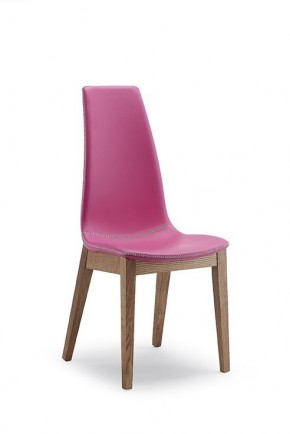 СТУЛ  SELLY, ASH WALNUT 167/ SOFT PIENO FIORE 275 FUSSIA с черн.строчкой в Красноуральске - krasnouralsk.mebel24.online | фото