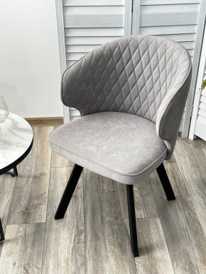 Стул SKAT 360 град. поворот. B22 Серый, велюр / черный каркас, М-City в Красноуральске - krasnouralsk.mebel24.online | фото 3