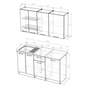 ТАТЬЯНА Кухонный гарнитур Нормал (1500 мм ) в Красноуральске - krasnouralsk.mebel24.online | фото 2