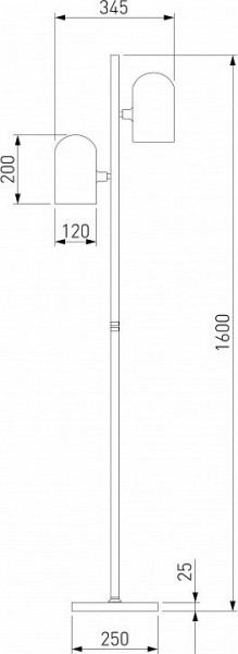 Торшер Eurosvet Bambola 01164/2 латунь в Красноуральске - krasnouralsk.mebel24.online | фото 2