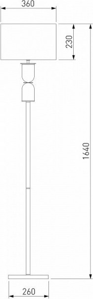 Торшер Eurosvet Caprera 01154/1 латунь в Красноуральске - krasnouralsk.mebel24.online | фото 3