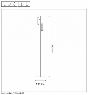 Торшер Lucide Philon 79781/10/30 в Красноуральске - krasnouralsk.mebel24.online | фото 4