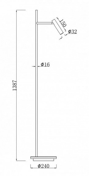 Торшер Maytoni Estudo Z010FL-L8W3K в Красноуральске - krasnouralsk.mebel24.online | фото 2