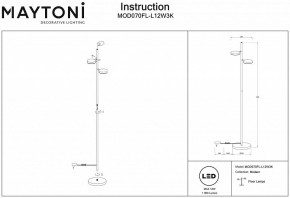 Торшер Maytoni Fad MOD070FL-L12W3K в Красноуральске - krasnouralsk.mebel24.online | фото 3