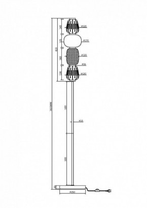 Торшер Maytoni Pattern MOD267FL-L32CH3K в Красноуральске - krasnouralsk.mebel24.online | фото 2
