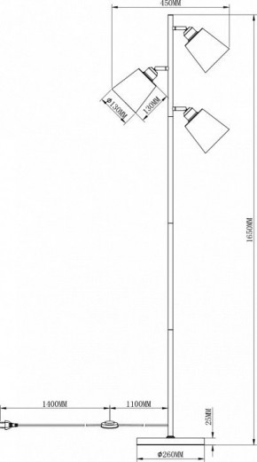 Торшер Moderli Floor V3050-3F в Красноуральске - krasnouralsk.mebel24.online | фото