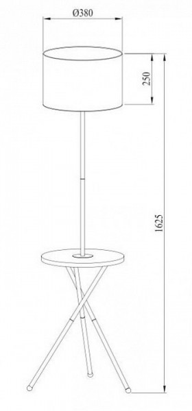 Торшер с полкой Arte Lamp Combo A2070PN-1BK в Красноуральске - krasnouralsk.mebel24.online | фото 2