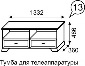 Тумба для телеаппаратуры Венеция 13 бодега в Красноуральске - krasnouralsk.mebel24.online | фото 2