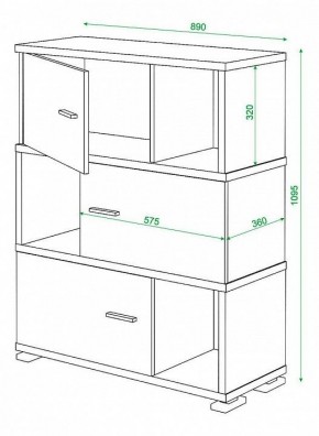 Тумба комбинированная Домино СБ-30/3 в Красноуральске - krasnouralsk.mebel24.online | фото 3