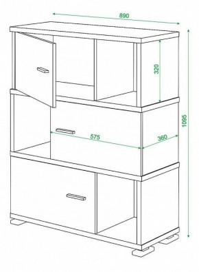 Тумба комбинированная Домино СБ-30/3 в Красноуральске - krasnouralsk.mebel24.online | фото 3