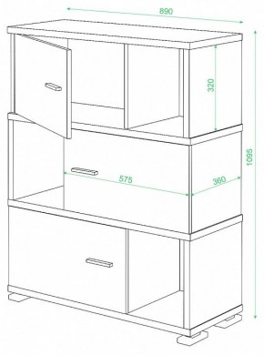 Тумба комбинированная Домино СБ-30/3 в Красноуральске - krasnouralsk.mebel24.online | фото 3