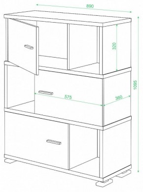 Тумба комбинированная Домино СБ-30/3 в Красноуральске - krasnouralsk.mebel24.online | фото 2