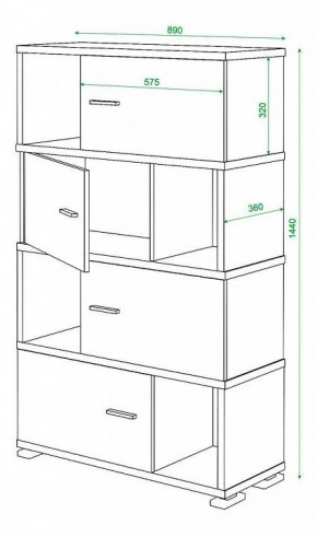 Тумба комбинированная Домино СБ-30/4 в Красноуральске - krasnouralsk.mebel24.online | фото 3