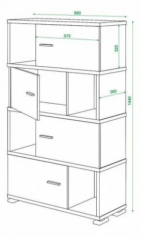 Тумба комбинированная Домино СБ-30/4 в Красноуральске - krasnouralsk.mebel24.online | фото 2