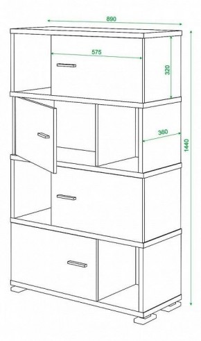 Тумба комбинированная Домино СБ-30/4 в Красноуральске - krasnouralsk.mebel24.online | фото 3