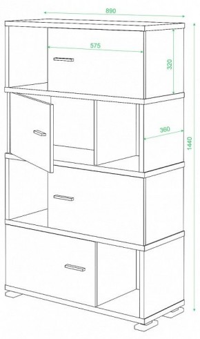 Тумба комбинированная Домино СБ-30/4 в Красноуральске - krasnouralsk.mebel24.online | фото 3