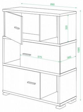 Тумба комбинированная СБ-30/3 в Красноуральске - krasnouralsk.mebel24.online | фото 2