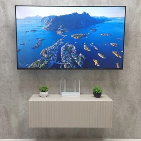 Тумба подвесная под ТВ LINES MTV3-MA 900 Бежевый (Леда-М 10.1.5) в Красноуральске - krasnouralsk.mebel24.online | фото 3