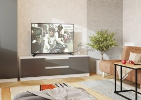 Тумба ТВ большая Парус (Белый/Графит) в Красноуральске - krasnouralsk.mebel24.online | фото 2