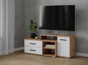 Тумба ТВ Парус-3 Дуб крафт золотой/Белый в Красноуральске - krasnouralsk.mebel24.online | фото