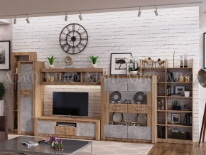 ТЕРРА Тумба Тв (Бетон темный/дуб сонома) в Красноуральске - krasnouralsk.mebel24.online | фото 2