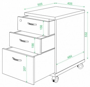 Тумбочка Домино ТС-2 в Красноуральске - krasnouralsk.mebel24.online | фото 2