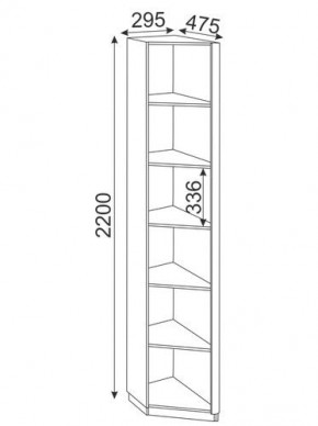 Угловая секция Глэдис М25 (ЯШС/Белый) в Красноуральске - krasnouralsk.mebel24.online | фото 2