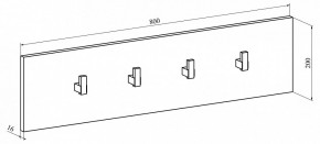 Вешалка настенная Агата АТ-5 в Красноуральске - krasnouralsk.mebel24.online | фото 3