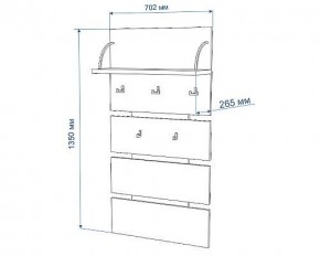 Вешалка Нобиле Веш-70 в Красноуральске - krasnouralsk.mebel24.online | фото 2