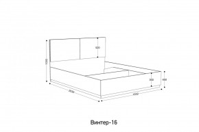 ВИНТЕР - 16 ПМ Кровать 1600 с ортопедом с ПМ НК в Красноуральске - krasnouralsk.mebel24.online | фото 2