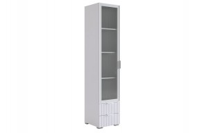 ЗЕФИР Шкаф однодверный 107.03 (белый муар) в Красноуральске - krasnouralsk.mebel24.online | фото